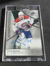 Nick Suzuki Canadiens 20-21 Clear Cut Authentic Rookie Update Auto + Jersey