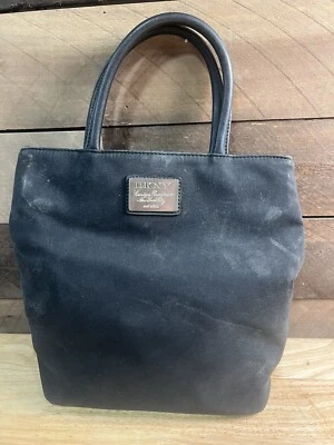 VINTAGE DKNY Black Tote Bag LINED FLAT BOTTOM Donna Karan NEW YORK  10” - Image 1 of 4