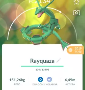 Pokemon Legendary Rayquaza POKEMON GO - Foto 1 di 1