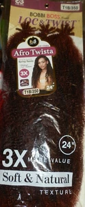 New Bobbi Boss Loc & Twist Afro Twista 24" 3X Soft Natural Braids T1B/350 - Picture 1 of 2