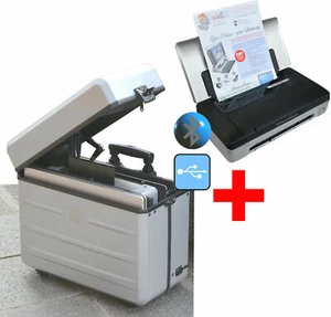MOBILER DRUCKER HP OFFICEJET 100 DAZU PARAT TROLLEYKOFFER FÜR NOTEBOOK 17" 43cm - Bild 1 von 9