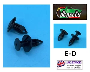 Fiat Alfa Lancia 2x Black Trim Moulding Clips 51897485 - Picture 1 of 1