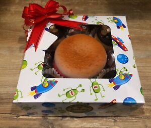 Birthday Cupcake Treat Dog Gift Box, Handmade Chocs, Scone Cakes & Hamburger Toy