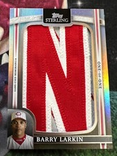 2022 Topps Sterling BARRY LARKIN Game Used Jersey Letter Patch 1/1 Reds SSP