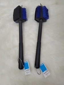 (2) Room Essentials Grill Brushes 2 Sided Long Handle - Picture 1 of 6