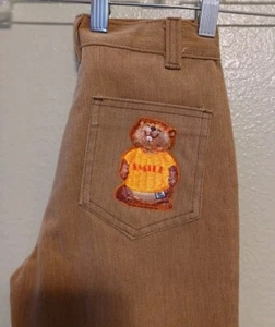 Vintage girls/youth Sears Corduroy Pants Sz 8 Brown SHIRT TALES patch used As-Is - Picture 1 of 9