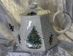 Tetera vintage de Navidad Sadler usada en excelente estado - Imagen 1 de 7