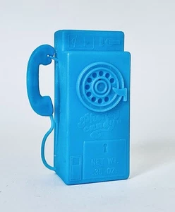 Vintage 1984 Fleer PHONEY PHONE contenitore caramelle 2,5" gomma a bolle cabina di pagamento AZURE - Foto 1 di 4