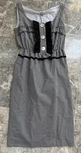 Miu Miu Black and White Sleeveless black Dress NWT SZ IT 44 US 8 - Picture 1 of 11