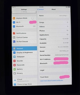 Apple iPad 2nd Gen A1395 16GB Wi-Fi MC769LL/A 9.7" EXCELLENT condition + - Image 1 of 4