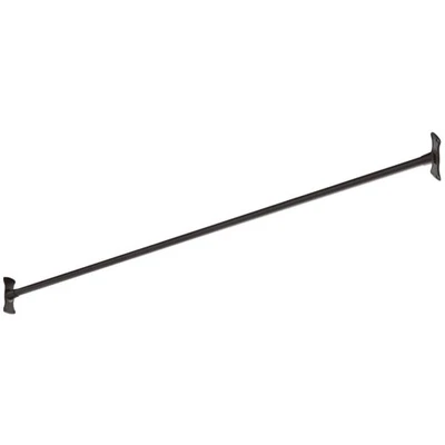 Signature Hardware 466736 48" Straight Brass Shower Rod - Matte Black - Image 1 of 4