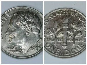 1999P Roosevelt Dime DDO DDR In God Trust Error - Picture 1 of 15
