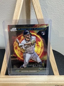 2024 Topps Chrome Cosmic Jackson Chourio RC Planetary Pursuit - The Sun - Picture 1 of 2