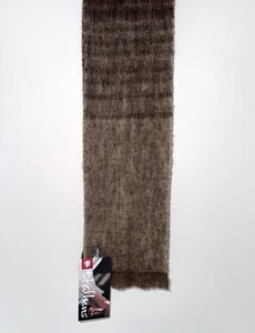 ST ALBANS Brown Tone Alpaca Wool 232cm Fringed Scarf New with Tags - Picture 1 of 8