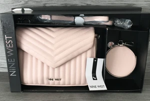 Nine West Crossbody Bag And Purse Box Set Pale Rose Pink - Picture 1 of 7