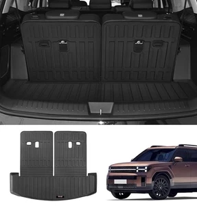 Alfombrilla de maletero de carga Hyundai Santa Fe 2024 2025 con protector de respaldo TPE - Imagen 1 de 6