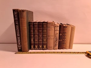 Vintage Book Bundle Brown Decorative Display Shelf Decor Stack Ornament Books - Bild 1 von 5