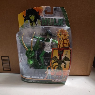  漫威传奇 SHE HULK 可动人偶 Fin Fang Foom BAF 孩之宝 2007 全新带盒 MOSC — 第 1/4 张图片
