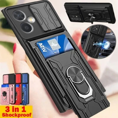 Case For Xiaomi Redmi Note 12 11 Pro 13T 11T 12T Magnetic Stand Card Slot Cover - Image 1 of 4