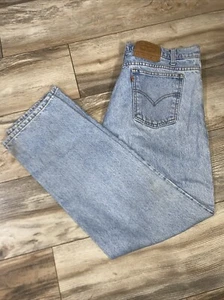 Levi’s Jeans 505 Orange Tab Men’s Size 36x30 Light Wash Blue 1996 Vintage 90s - Picture 1 of 23