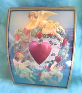 Glass Cupid Trinket Box - Picture 1 of 4