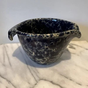 Bennington Potters Vermont Pottery #1880 Blue Agate Mixing Batter Bowl 1.5qt Exc - Picture 1 of 17
