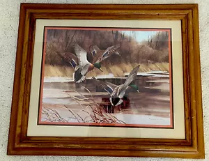 "Pintura de 2 patos mallard 1979 Charles E. Murphy 24X19 1/2" - Imagen 1 de 4