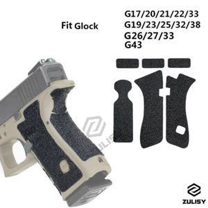 2Pcs Grip Non-slip Rubber Anti-wear Protective Tape for Pistol Glock 17 19 26 43 - Picture 1 of 12