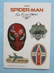 5 pegatinas coleccionables ~ Spider-Man Lejos de casa 2019 película: Venecia, Londres + - Imagen 1 de 2
