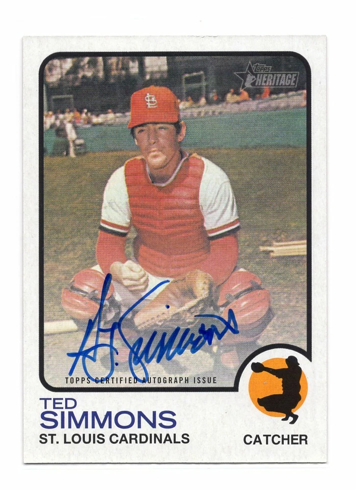 2022 Topps Heritage Real One autógrafo tinta azul Ted Simmons - Imagem 1 de 1