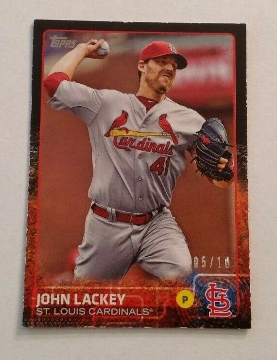2015 Topps MINI Online Exclusive JOHN LACKEY BLACK #05/10 Made Cardinals #488 - Image 1 of 1