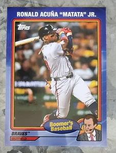 #4 RONALD ACUNA "Matata" JR - 2024 Topps x Chris Berman: BOOMER'S BASEBALL - Imagen 1 de 2