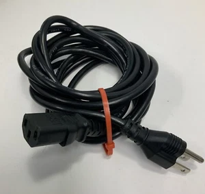 Cable de alimentación de 3 clavijas para monitor de impresora de computadora 10A 125V electrónica reciclado - Imagen 1 de 7