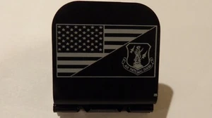 American Flag With Air National Guard Laser Etched Aluminum Hat Clip Brim-it - Picture 1 of 8