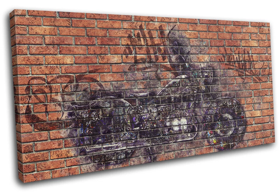 Граффити Городские Уличные Мотоциклетные Автомобили ОДИН ХОЛСТ НАСТЕННОЕ ИСКУССТВО Картинная Печать - Изображение 1 из 1