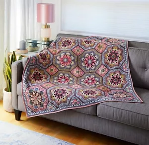 Premier Persian Tiles Throw - Sandalwood - Picture 1 of 1