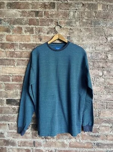 Beams Japan Herren Hemd, Gr. Medium, Indigo/Electric Blue Stripe Jacquard Knit - Bild 1 von 8