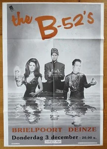THE B-52'S affiche concert originale belgique '92 - Picture 1 of 1