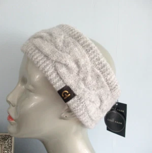 Cole Haan Women's Cable Knit Ear Warmer Headband One Size Light Gray - Picture 1 of 5