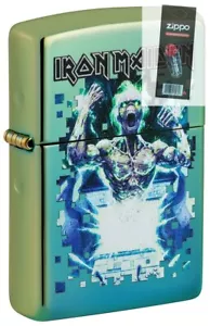 Zippo 49816 Iron Maiden Eddie Design High Polish Teal Lighter + FLINT PACK - Picture 1 of 1