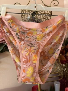 No Boundaries Mesh Panties Size XXL Multicolor Floral - Picture 1 of 12