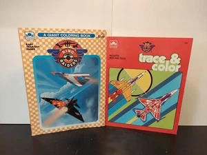 1989 Ring Raiders Golden Trace & Color & Coloring Book W/ Cover On Upside-down - Bild 1 von 23