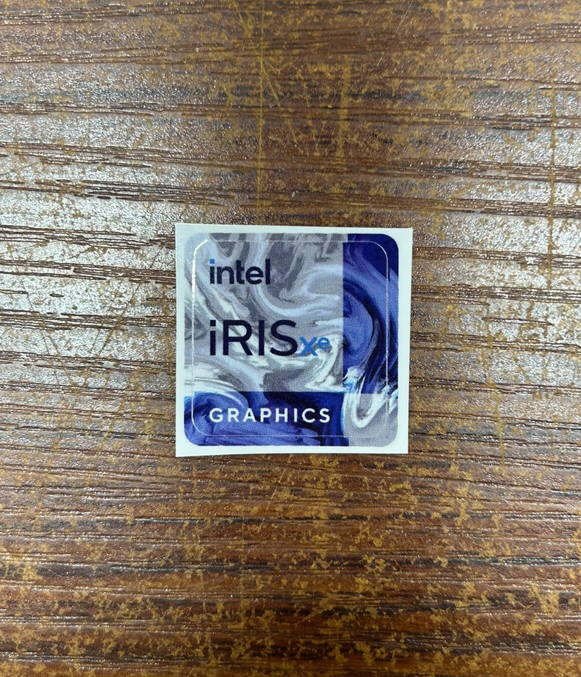 1x Blue Intel Iris Xe Desktop / Laptop sticker label (NEW) - Image 1 of 1