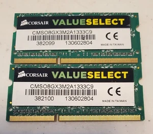 CORSAIR 4GB DDR3 1333mhz CMSO8GX3M2A1333C9 SODIMM Laptop RAM 204pin - Picture 1 of 1