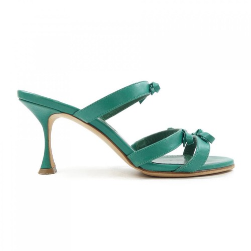MBT MANOLO BLAHNIK taglia 37 sandali donna in pelle colore verde