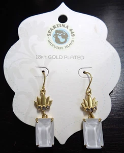 Juego de pendientes colgantes SPARTINA, chapados en oro de 18 quilates, moda, tono dorado. Nuevo con etiquetas. - Imagen 1 de 3
