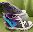 Converse - Hi Top Back Zip Gray Purple Sneakers - Women?s 7 - 535666F