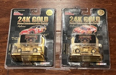 Lote de 2 autos fundidos a presión Elliot Racing Champions oro 24K NASCAR 36 Ernie Irvin 94 Foto 1 de 4