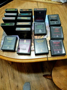 Atari  Video Games Lot Of 17 Retro Vintage All Different.[ Not Tested.] - Picture 1 of 8
