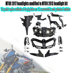 Fit For Yamaha MT09 FZ-09 2013-2016 Motorcycle Headlight Assembly Housing Mirror